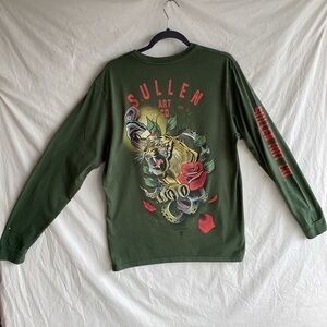 Sullen art Co by Ryan Ousley Long Sleeve t shirt Tiger and snake